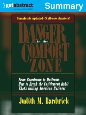 cover image of Danger in the Comfort Zone (Summary)